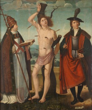 교황 성 그레고리오 1세와 성 세바스티아노와 성 티르소_by Juan de Borgona the Younger_in the Museo del Prado in Madrid_Spain.jpg